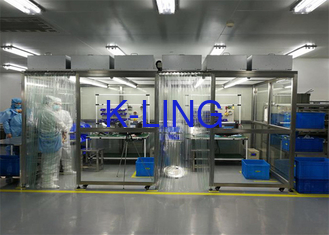 قاب آلومینیوم آلیاژ دیوار نرم اتاق تمیز برای صنعت اتاق تمیز در دمای 20-25C