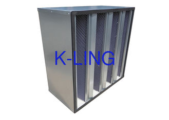 فیلتر صنعتی کربن فعال V - بانک فعال برای سیستم تهویه هوا