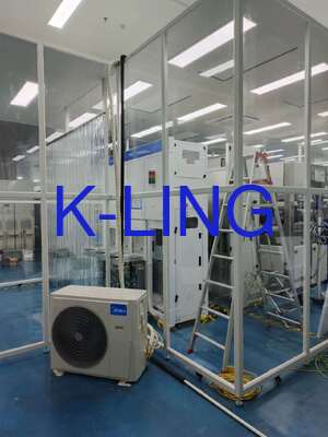 اتاق تمیز دیواری نرم با مونتاژ و جداسازی سریع با فیلتراسیون هپا 99.99٪@0.3um و اتاق تمیز مدولار فولادی با پوشش پودری