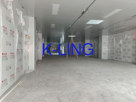 اتاق تمیز ماژولار دیوار نصب شده با شیشه مگنیزیم پنل ساندویچ پشم سنگ 50 میلی متری برای اتاق تمیز نیمه هادی