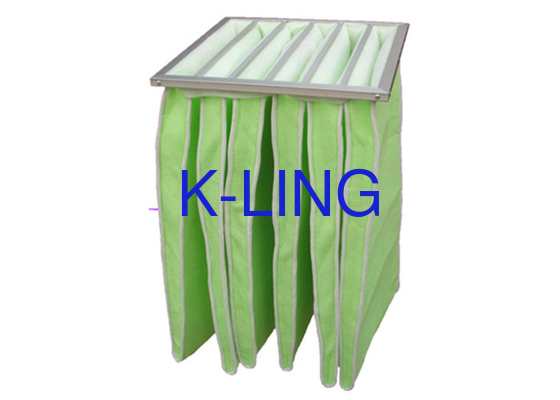 رطوبت مقاوم جیب فیلتر هوا گالوانیزه فولاد آلومینیوم آلیو فریم برای سیستم های HVAC