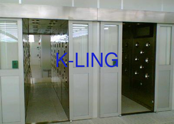 صرفه جویی در انرژی 380V تونل دوش هوا با نوردهی LED و کنترل PLC لامپ UV