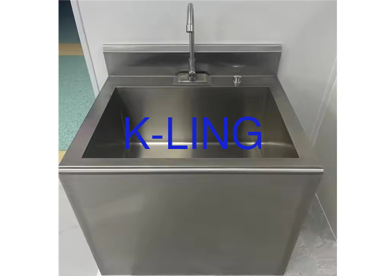 1-1.2mm ضخامت فولاد ضد زنگ سفارشی دست های رایگان سفید / خاکستری شستشو سینک