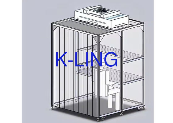 اتاق تمیز Softwall سفارشی با کنترل PLC روشنایی LED و جریان هوا قابل تنظیم