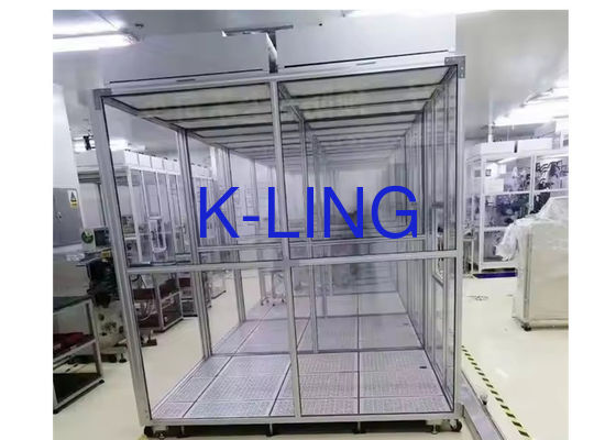 اتاق تمیز Softwall سفارشی با کنترل PLC روشنایی LED و جریان هوا قابل تنظیم