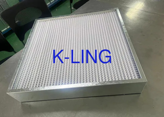 مقاومت در برابر دمای بالا فیلتر هوا ULPA و رسانه های فیبر شیشه ای فوق باریک حداکثر دمای کار 200 °C