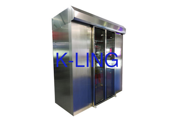 دوش هوای اتاق تمیز کلاس 100 با کنترل PLC و ساختار فولاد ضد زنگ SUS304 برای کالا