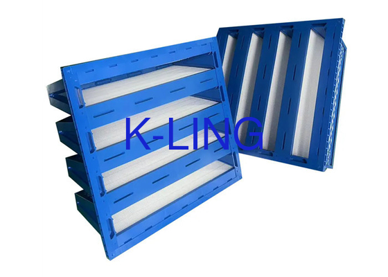 فیلتر بانکی V با کارایی بالا فیلتر سازی 99.9٪ و ظرفیت نگه داشتن گرد و غبار 200-2400 G / m2