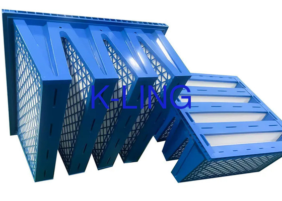 فیلتر بانکی V با کارایی بالا فیلتر سازی 99.9٪ و ظرفیت نگه داشتن گرد و غبار 200-2400 G / m2