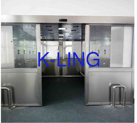 تونل دوش هوا از فولاد ضد زنگ ساخته شده از مواد SUS304 T 1.0mm برای آلودگی کنترل شده در اتاق های تمیز صنعتی