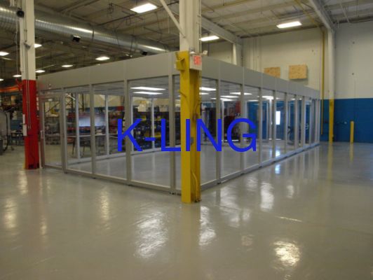 سیستم اتاق تمیز ماژولار با روشنایی LED یکپارچه ISO5 ISO6 ISO7 ISO8 درجه تصفیه و مواد کف PVC