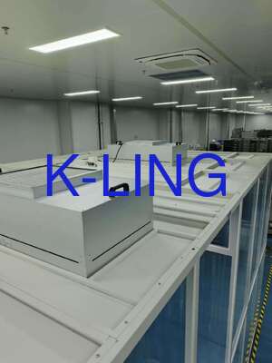 اتاق تمیز مدولار با مونتاژ و جداسازی سریع، با فیلتراسیون هپا 99.99%@0.3um و نور تصفیه 300LUX