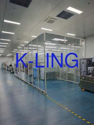 اتاق تمیز دیواره نرم ISO 8 با سرعت هوای 0.45 متر بر ثانیه و فیلتراسیون هپا H14 برای کنترل آلودگی