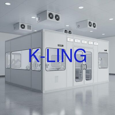 اتاق تمیز ماژولار با گواهینامه ISO5/ISO6/ISO7/ISO8، فیلتر HEPA و پیش فیلتر و کف ضد ایستاتیک PVC برای تولید هوافضا