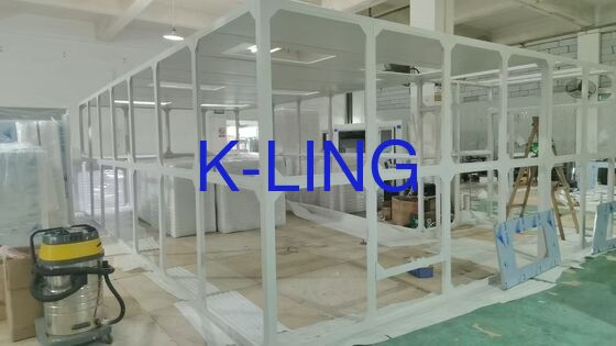 50mm ضخامت دیوار غرفه تمیز با 20 درصد تخلیه خارجی مدل تهویه که کنترل هوا و احتواء ذرات را فراهم می کند