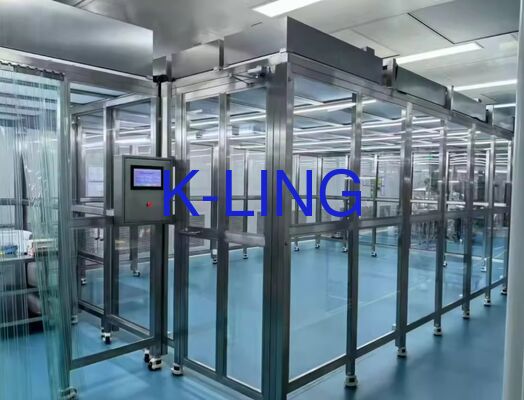 ISO 5 اتاق تمیز ماژولار طراحی شده با کف وینیل PVC و سطح سر و صدا کمتر از 65 DB تضمین استانداردهای کنترل آلودگی سختگیرانه