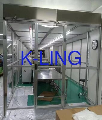 ISO 5 اتاق تمیز ماژولار طراحی شده با کف وینیل PVC و سطح سر و صدا کمتر از 65 DB تضمین استانداردهای کنترل آلودگی سختگیرانه