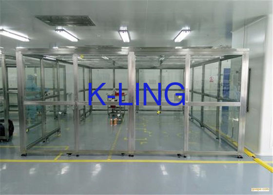 کلاس 10000 SUS 304 فریم Softwall اتاق تمیز برای تولید با دیوار پلکسیگلاس