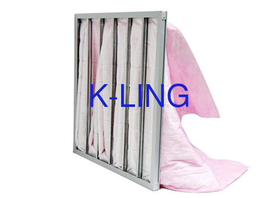 کیسه فیلتر هوا جیبی با راندمان متوسط ​​F5-F9 با فیبر مصنوعی