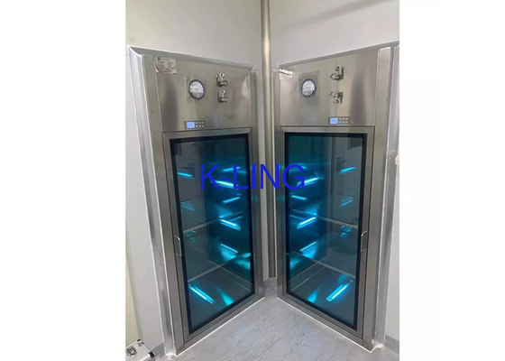 جعبه پاس دینامیک تمیز با دقت بالا پایدار با لامپ UV 0.3 متر بر ثانیه