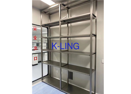 قفسه ذخیره سازی استیل ضد زنگ با اندازه سفارشی 304 برای کارخانه اتاق تمیز