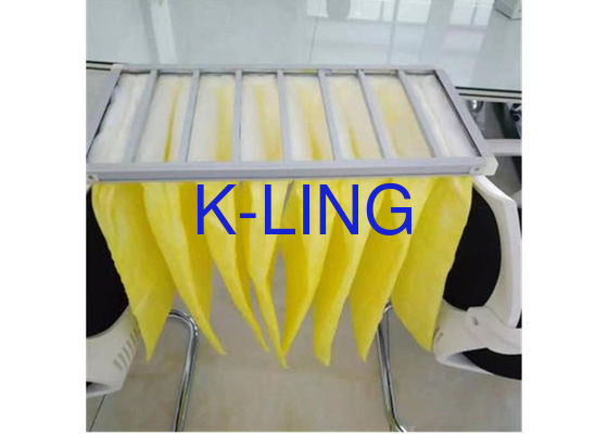 80 درصد رطوبت فیلتر هوا با قاب آلومینیوم و فیبر مصنوعی