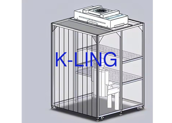 اتاق تمیز ماژول سفارشی اتاق تمیز دیواری نرم با نوردهی LED و کنترل PLC