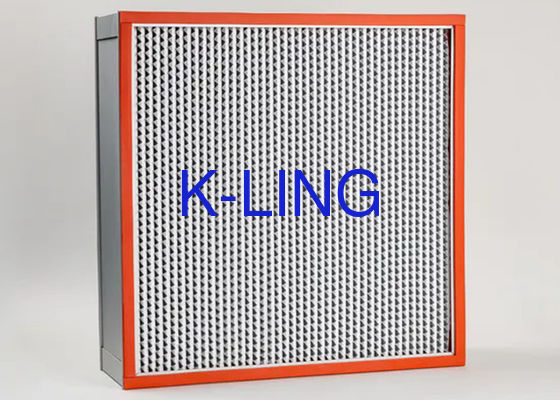 فیلتر هپا 99.995٪ 0.3um فیلتر هوا HEPA با مهر چسب AB و مقاومت در برابر دمای بالا