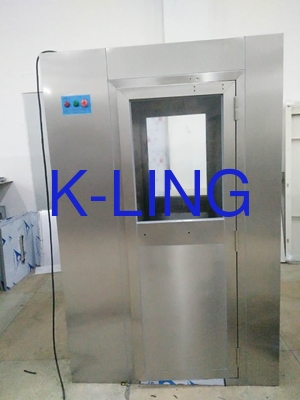 دوش هوای استیل ضد زنگ اتاق تمیز کلاس 100 با کنترل ریزپردازنده و جریان هوای 1000-1500 متر مکعب بر ساعت