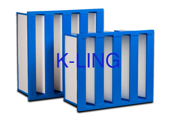 فیلتر کارآمد بالا F6 - F9 V Bank With Gig Air Volume / فیلتر هوا سفت و سخت