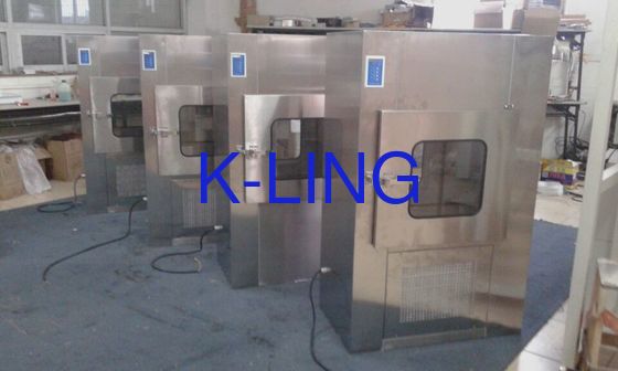 جعبه دوش هوای استیل ضد زنگ اتاق تمیز با استاندارد QS استاندارد