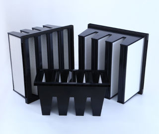 MERV16 V Bank Cell HEPA رسانه فیلتر با قاب پلاستیک ABS 14sqm مساحت