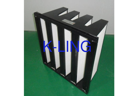 قاب پلاستیکی فیلتر فیلتر فیلتر تصفیه ای ISO V بانک با حجم زیاد هوا